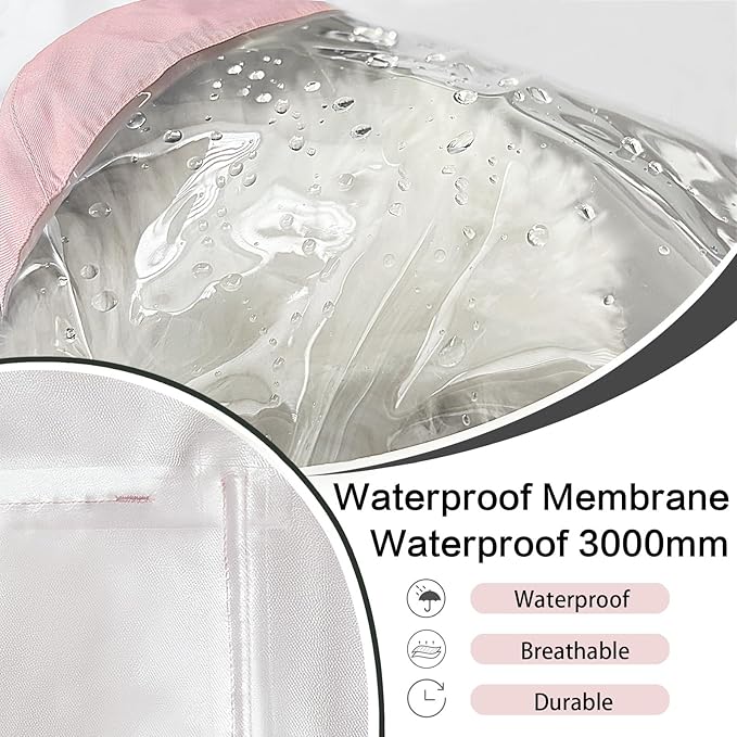 Dog Raincoat Waterproof, Adjustable Reflective Hooded Dog Rain Poncho with Leash Hole for Small Medium Large Dogs (Pink, X-Large)