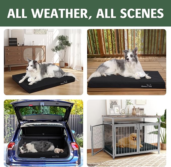 KHONSU PET Durable Tough Dog Bed - 800lbs Tear Strength Waterproof for Outdoor/Indoor Use Not for Aggressive Chewer (75lb Size XL)