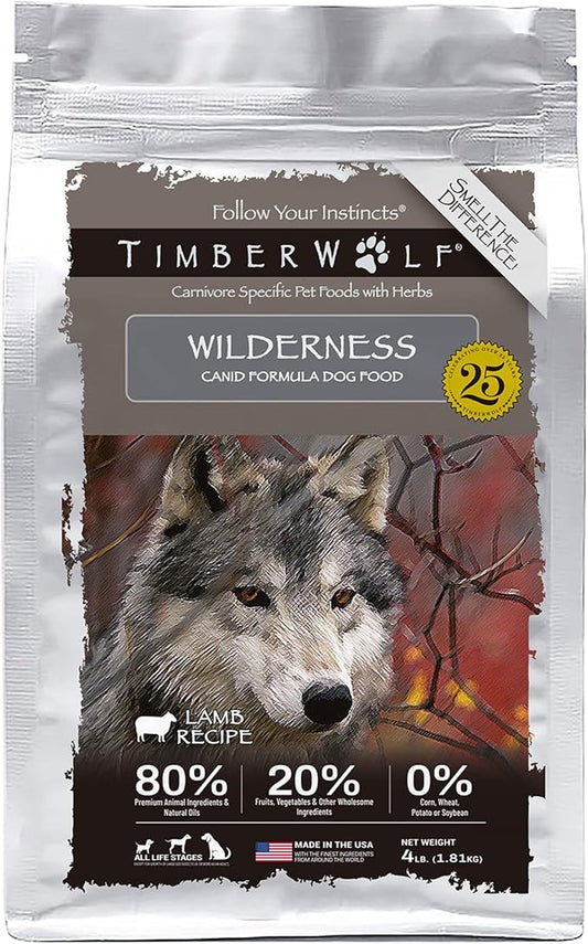 Timberwolf Wilderness Lamb Recipe Dry Dog Food 4lb