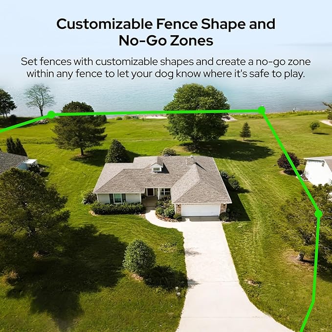 SATELLAI Dog Wireless Fences, Blue The Most Advanced GPS Dog Collar with AI Analysis, Precise Positioning, 5-Day Battery, and IP68 Waterproof, Flexible Virtual Fencing for Medium & Large Dogs