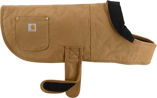 Carhartt Firm Duck Insulated Dog Chore Coat, Durable Weather Resistant Jacket for Cold and Windy Conditions, PFAS Free (Carhartt Brown), Large