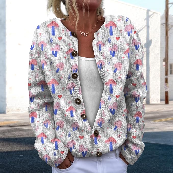 Sweater for Women Trendy Open Front Cardigan Fall Cardigan Sweaters for Women Crewneck Long Sleeve Outfits Fashion
