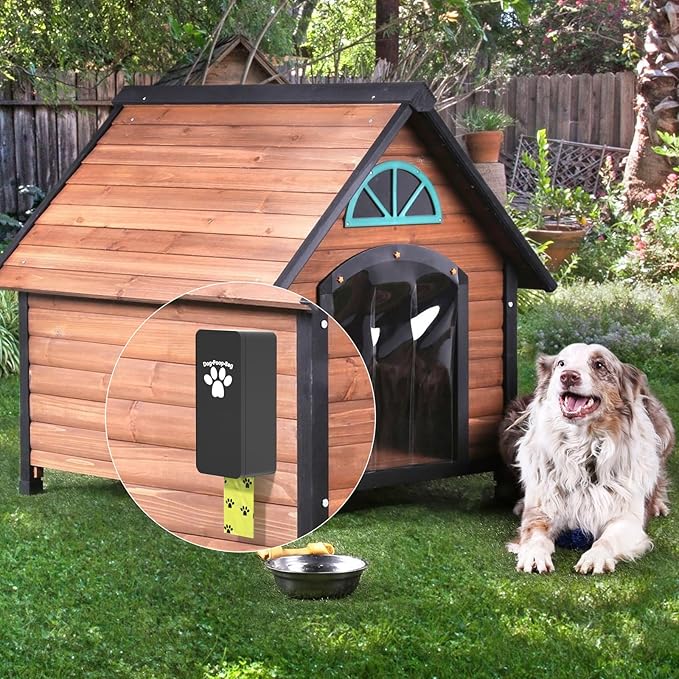 Dog Poop Bag Dispenser, Wall Mounted Dog Poop Bag Holder, Pet Waste Bag Dispenser Indoor ＆ Outdoor, Includes 60 Bags