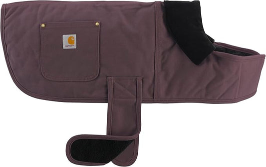 Carhartt Firm Duck Insulated Dog Chore Coat, Durable Weather Resistant Jacket for Cold and Windy Conditions, Contains PFAS (Deep Wine), Small