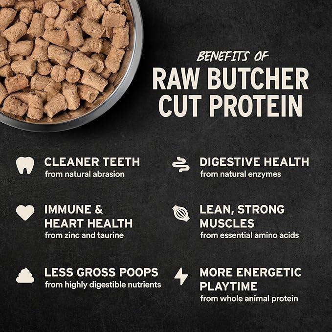 Vital Essentials Freeze-Dried Raw Beef & Chicken Meal or Mixer Cat Food Soft Nibs | 99% Beef, Chicken, Organs & Bone | 12 oz
