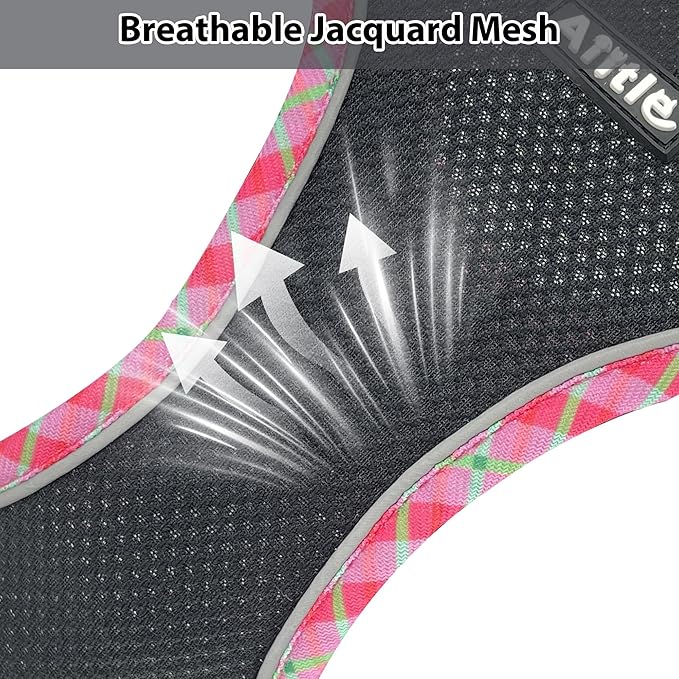 AIITLE Teacup Puppy Harness with Leash - Adjustable Soft Vest with Magic Tape & Reflective Safety Strips, Easy-Put-On for Poodles, Pomeranians - Gym, Hiking, Travel (Black, S)