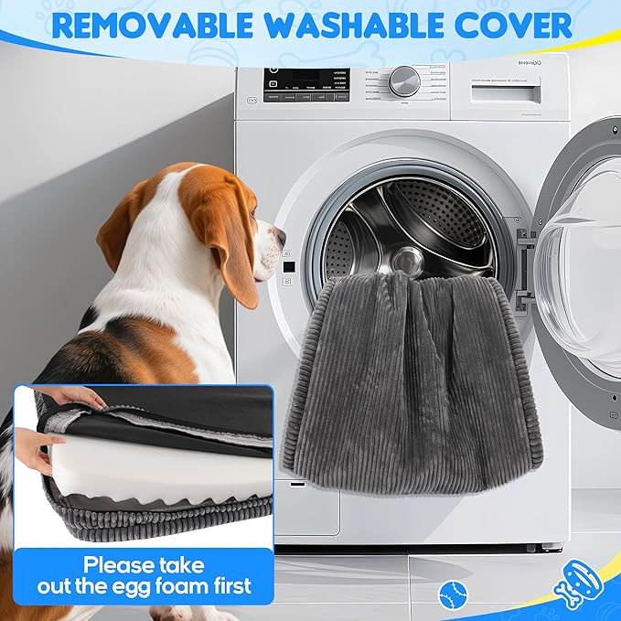 Loiion Dog Car Bed, Non-Slip Backseat Extender Pet Mat, Removable Washable Dog Bed for SUVs, Sedans & Trucks, Anti-Slip Travel Bed for Dogs, Easy Clean & Scratch-Proof & Comfort (50"x24.6")