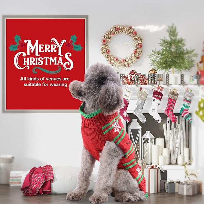 PETCARE Red Snowman Dog Sweater Christmas Dog Sweaters Vest Ugly Snow Xmas Puppy Costume Pet Holiday New Year Fall Winter Clothes for Small Medium Large Dogs Cats Pullover Sweaters Outfits,X-Large