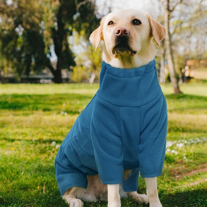 ROZKITCH Dog Coats for Large Dogs, Pet Windproof Warm Cold Weather Jacket Vest Cozy Jumpsuit Apparel Outfit Clothes for Small Medium Large Dog Walking Sleep L