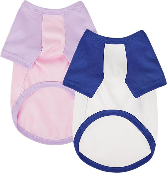 Stylish 2PCS Color Block Dog Shirt: Premium Polycotton Blend, Comfortable, Breathable, and Wrinkle-Resistant. Perfect Apparel for Small, Medium, & Large Dogs, a Must-Have for Pet Lovers XXL