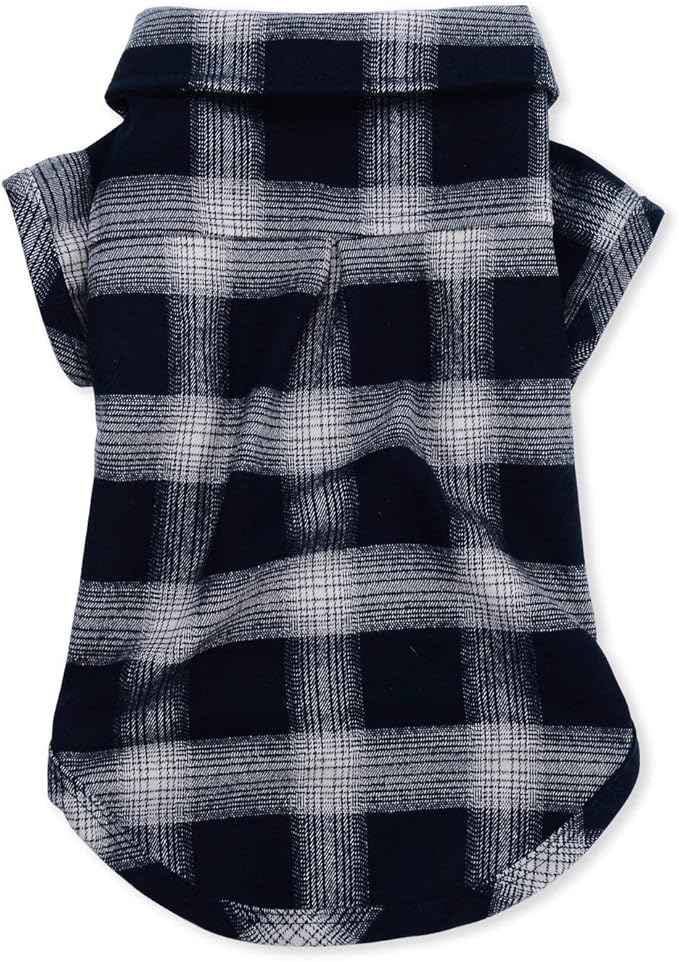 Koneseve Dog Shirt, Pet Plaid Clothes Shirt T-Shirt, Sweater Bottoming Shirt for Small Dog Cat Puppy Grid Adorable Wearing Stylish Cozy Halloween,Christmas Costumes (Blue;XXL)
