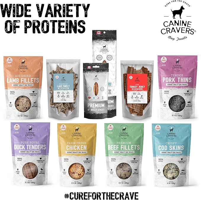 Canine Cravers Single Ingredient Dog Treats – Pure Royal Duck - Human Grade Air Dried Hypoallergenic Pet Food – Grain, Gluten, and Soy Free – 100% All Natural – 5.3 oz