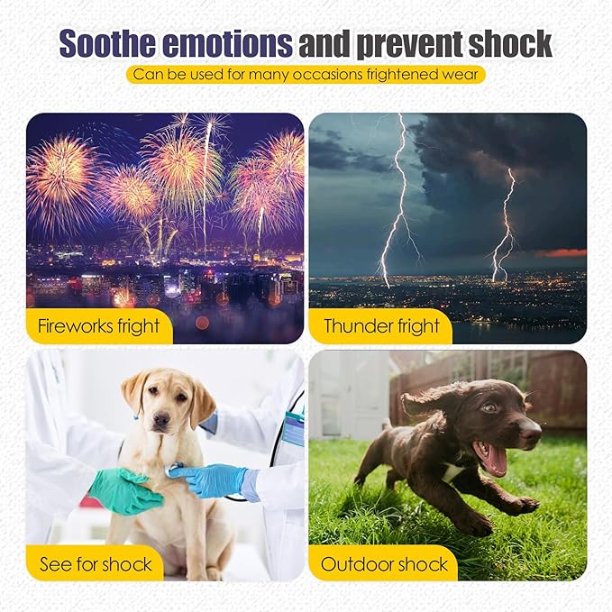 Dog Anxiety Vest,Pet Calming Hoodie Breathable Dog Anti-Anxiety Jacket for Thunder Fireworks and Separation,Blue XS