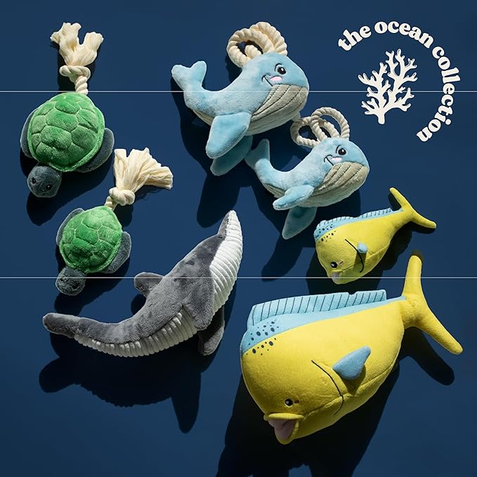Dog Toys | Plush Toy Mahi Mahi Stuffed Animal for Dogs | Small Eco Friendly Toy - Easy to Clean and Made from Non Toxic Materials