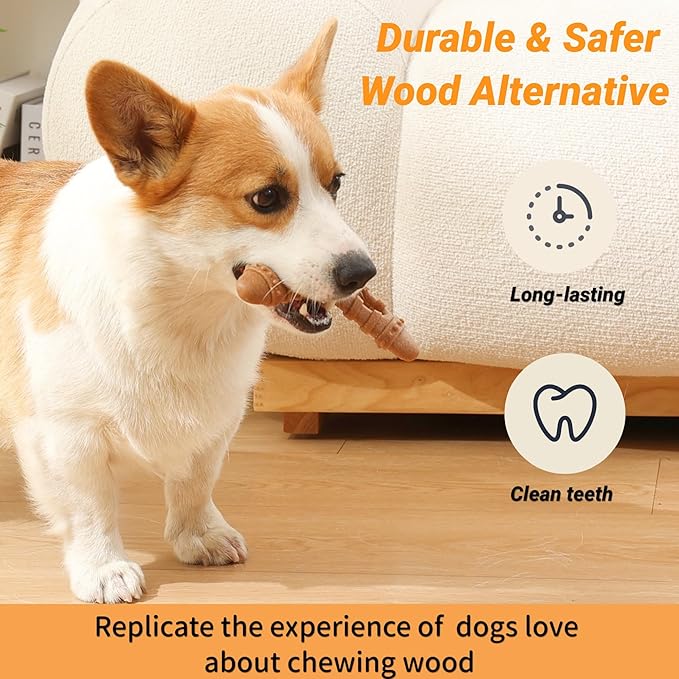 Dog Chew Toys for Aggressive Chewers, 6 Pack Tough Puppy Teething Toys, Interactive Dog Toys to Keep Them Busy for Small Dogs, 30lbs and Under
