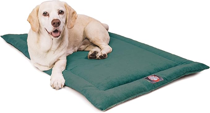 Majestic Pet Dog Crate Mat - Machine Washable Soft Plush Pet Bed Pad for Crates & Kennels USA Crated 24"x18" Villa Marine