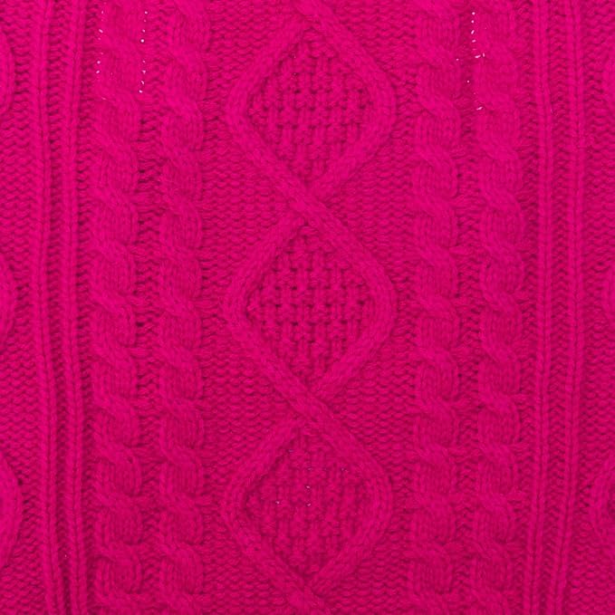 BINGPET Thermal Knitted Dog Sweater for Small Medium Large Dogs,Winter Dog Cat Coat Warm Sweartershirts Outfits,Classic Cable Knit Turtleneck Pullover Dog Jumper Coat Warm Sweartershirts(Rosered,L)