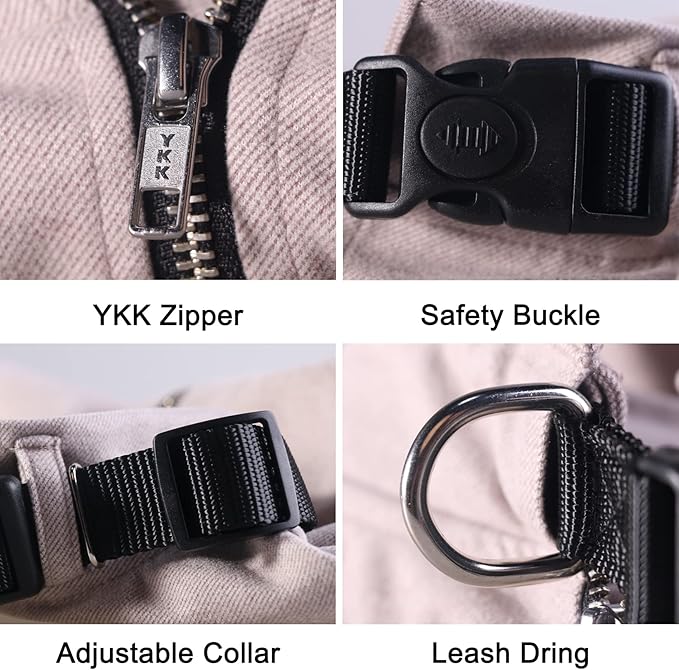 Extra Large Dog Collar Jackets Clothes Sweaters with Leash Ring for Labrador Rottweiler Great Dane, Grey, 8X-Large