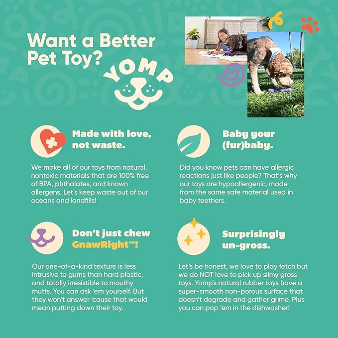 Yomp ToothBuddy MAX Dog Toy – Fetch-Ready & Dishwasher Safe