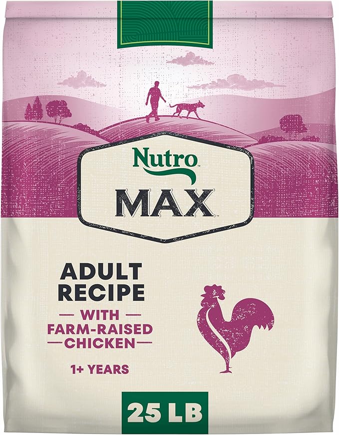 Nutro Max Adult Dry Dog Food with Farm-Raised Chicken, 25 lb. Bag