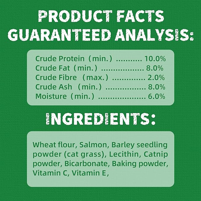 Just Try 36 OZ Cat Treats for Indoor Cats Hairball Control Natural Salmon Healthy Cat Grass Treats Kitten Snacks Training Biscuits Catnip for Cats Dental Care