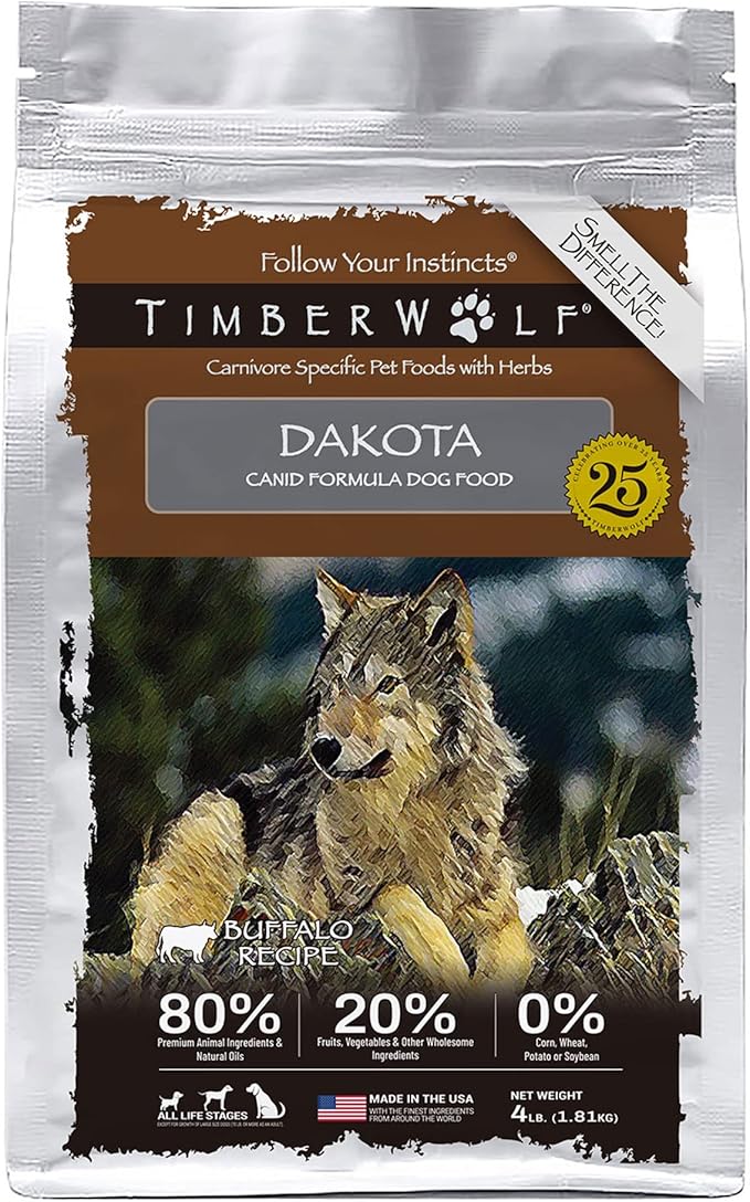 Timberwolf Dakota Buffalo Recipe Dry Dog Food 4lb
