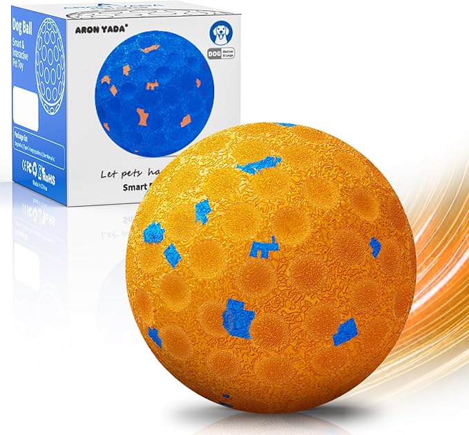 Smart Interactive Dog Toys for Aggressive Chewers, Self-Moving Chew Proof Dog Ball with Automatic Vibrating, IP54 Waterproof & E-TPU Material - Boredom & Training for Medium/Large Dogs