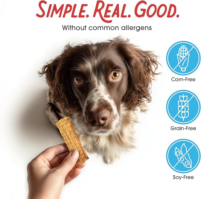 Farmland Traditions Dogs Love Chicken Jerky Dog Treats, Premium Two-Ingredient Dog Jerky with USA-Raised, Human-Grade Chicken & No Antibiotics Ever, 3-Pound Bag