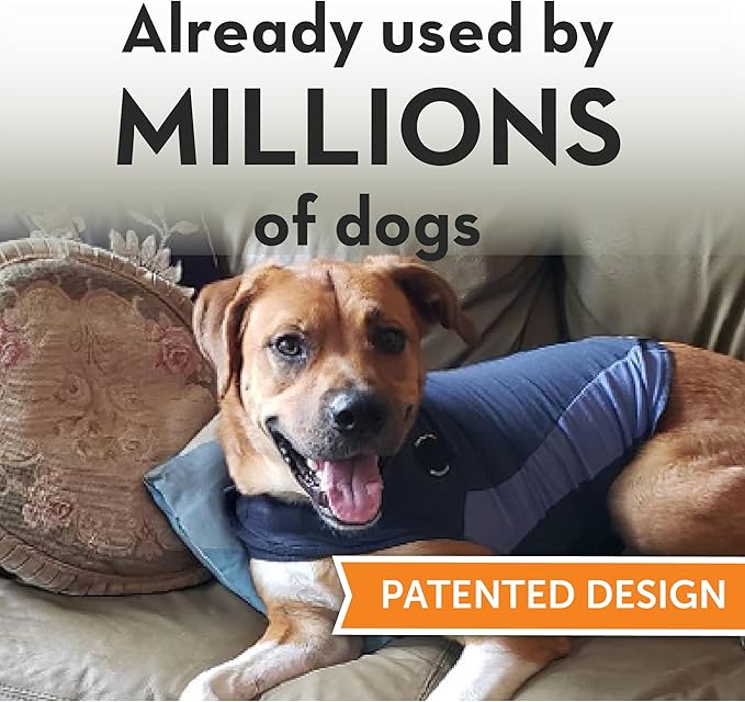 ThunderShirt for Dogs, Large, Blue Polo - Dog Anxiety Relief Calming Vest