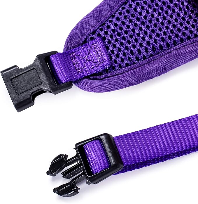 Mile High Life Step in Dog Harness for Small Dogs No Pull, Easy Get on Air Mesh Vest Harness, Adjustable Easy Closures Both Neck and Chest (Purple, M Chest 15.7"-23.2")