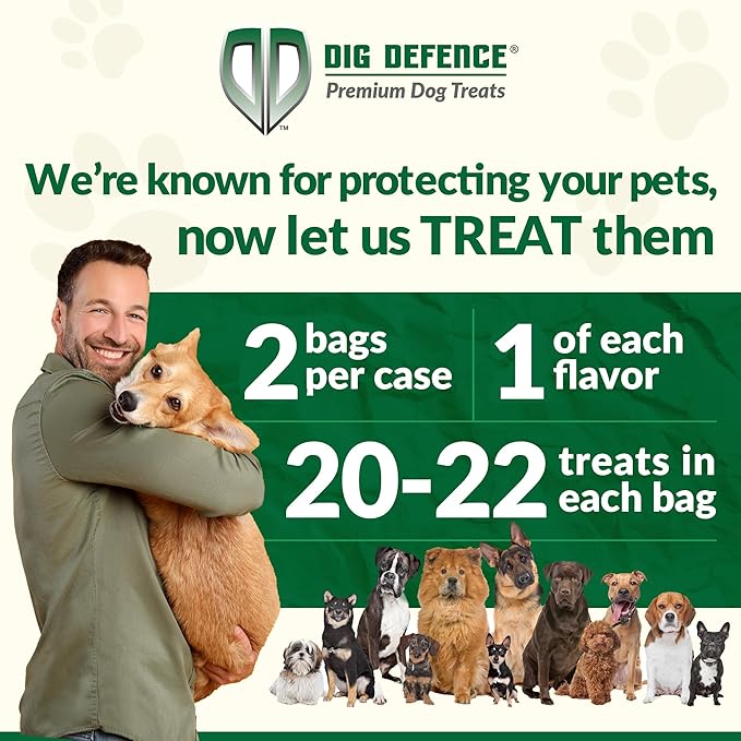 Dig Defence Premium Dog Treats - Blueberry and Banana, Natural Ingredients, Baked Gourmet Snacks for Small & Big Dogs, Healthy Training Treat, 2 Pack