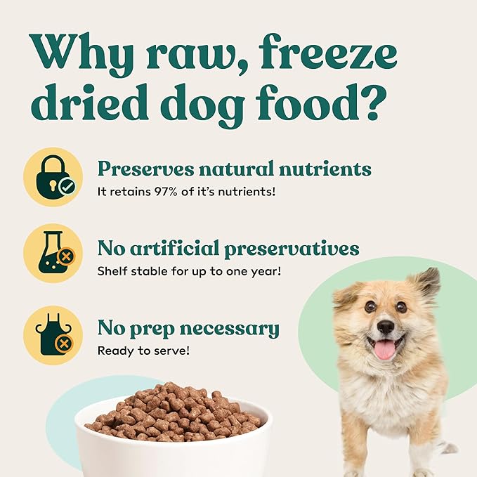 Little Hunter- Freeze Dried Raw Rabbit Fresh Dog Food | Organic Fruit & Veggies, Picky Eater-Approved Limited Ingredient for All Stages - High Protein, Small Batch, Grain Free Raw Dog Food, 15 oz