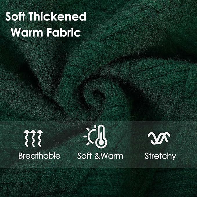 AOFITEE Dog Sweater, Warm Dog Sweaters for Large Dogs, Soft Dogs Christmas Sweater, Turtleneck Girl Pet Pullover, French Bulldog Sweaters, Female Pet Sweatshirt Knitwear for Winter Fall (Green Large)