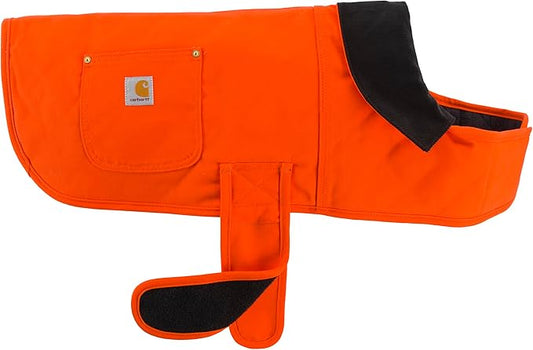 Carhartt Firm Duck Insulated Dog Chore Coat, Durable Weather Resistant Jacket for Cold and Windy Conditions, PFAS Free (Hunter Orange), X-Large