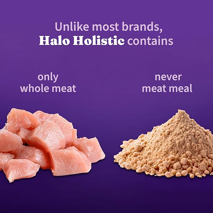 Halo Holistic Small Breed Dog Food, Cage Free Chicken & Sweet Potato Recipe, Grain Free Dry Dog Food, Complete Digestive Health, 3.5 lb Bag