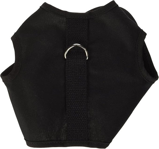 Kitty Holster Cat Harness – Secure Cat Harness for Walking, Soft Cotton Cat Accessories, Comfortable Fit, Strong Hook-and-Loop Closure, Made in USA – Black, XS