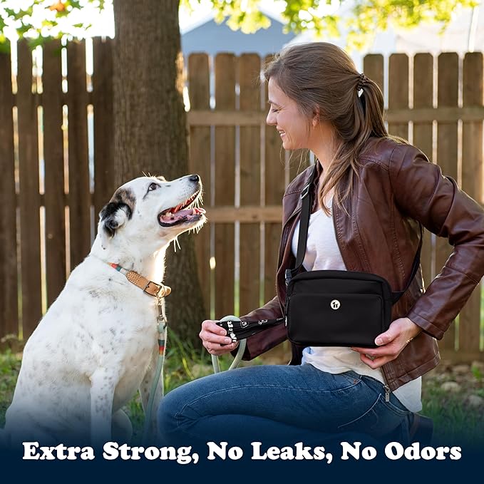 Puppington Certified Home Compostable Poop Bags - ASTM D6400 Compliant - 90 Extra Thick Bags - Plant Based - Pairs with Puppington 3-in-1 Bag & Fits all Standard Poop Bag Dispensers (Onyx Black)