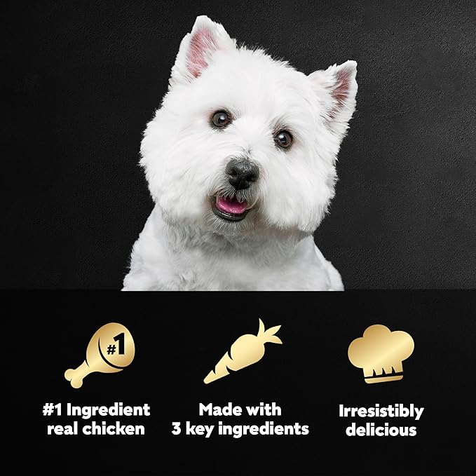 Cesar Simply Crafted Adult Wet Dog Food Meal Topper, Chicken, Carrots & Green Beans, 1.3oz. (10 Count, Pack of 1)