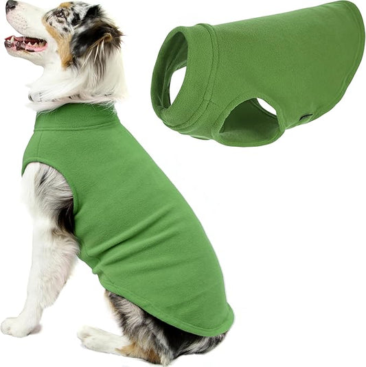 Gooby Stretch Fleece Vest Dog Sweater - Grass Green, 6X-Large - Warm Pullover Super Stretchy Fleece Dog Jacket for Small to Large Dogs