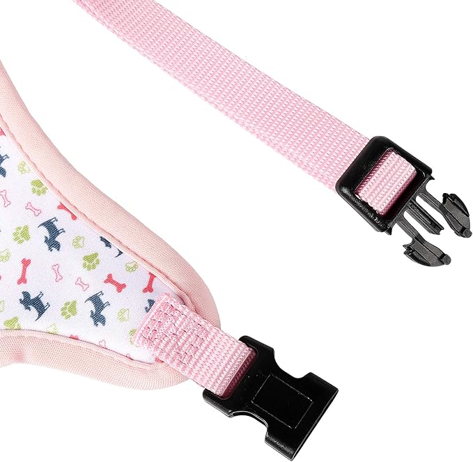 Mile High Life Step in Dog Harness for Small Dogs No Pull, Easy Get on Air Mesh Vest Harness, Adjustable Easy Closures Both Neck and Chest (Pink, XS Chest 11.4"-16.1")