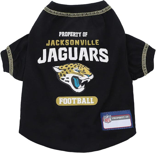 NFL Jacksonville Jaguars Dog T-shirt X-Large. - Licensed Shirt for Pets Team Colored with Team Logos- Premium Stretchable Materials for the comfort of your Dog & Cat