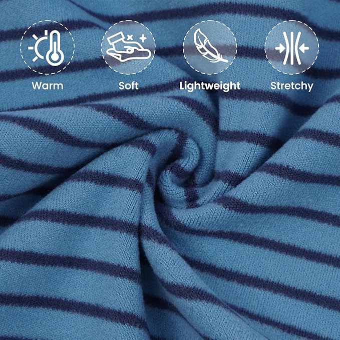 ROZKITCH Dog Sweaters for Medium Dogs Boy Girl,Soft Stretchy Turtleneck Pullover for Medium, Warm Winter Coat for BlueStripe M