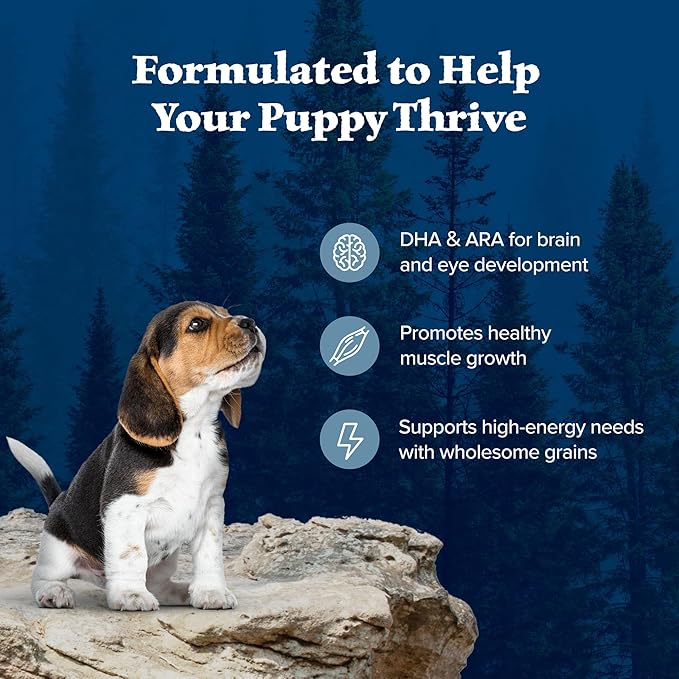 Blue Buffalo Wilderness High-Protein Natural Dry Food for Puppies, Chicken Recipe, 24-lb. Bag