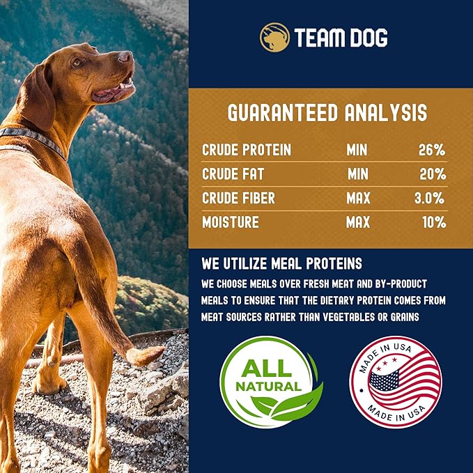 Team Dog Essential Blend Duck & Lamb Dog Food with Whole Oats | Sensitive Stomach Dog Food | Gluten Free, GMO Free, No Corn, Wheat or Soy | All Life Stage Formula (33 lb)