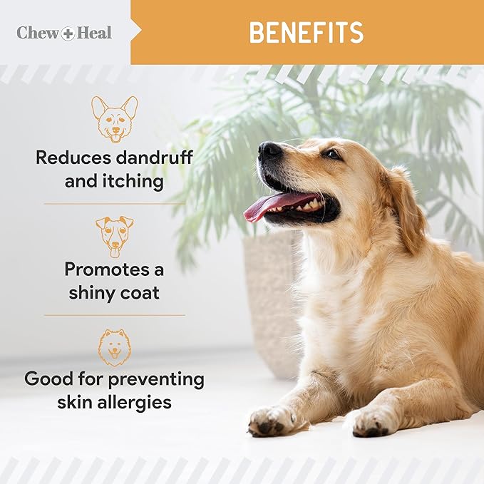 Wild Caught Omega 3 Fish Oil for Dogs - 300mg Mini Softgel Capsules for Healthy Skin and Coat - 360 Dog Fish Oil Pills for Shedding, Dry Itching Skin, and Hot Spots (2 Packs of 180)