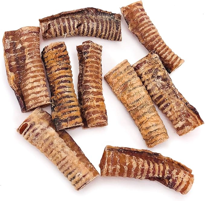 ValueBull Beef Trachea, Premium 5-6 Inch, 25 Count Bulk Pack - Natural Angus Dog Chews with Glucosamine, Chondroitin & Amino Acids
