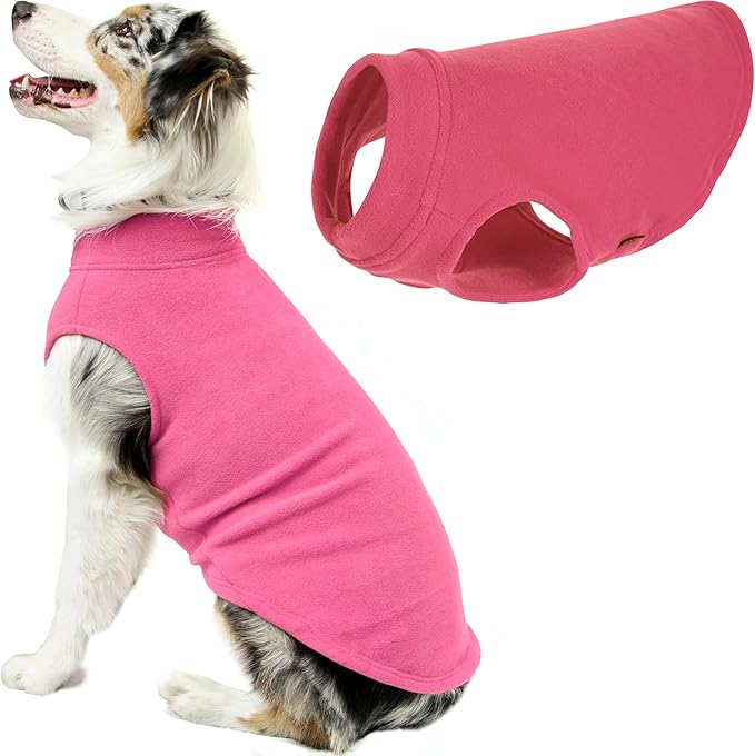 Gooby Stretch Fleece Vest Dog Sweater - Pink, 4X-Large - Warm Pullover Super Stretchy Fleece Dog Jacket for Small to Large Dogs