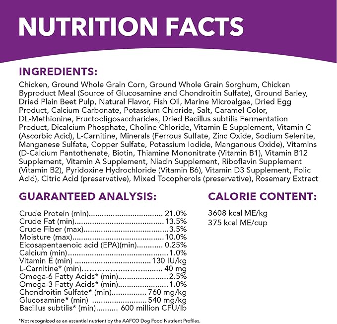 IAMS Advanced Health Mobility Support Chicken and Whole Grain Recipe Adult Dry Dog Food, 6 lb. Bag
