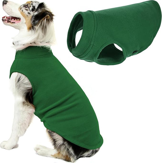 Gooby - Stretch Fleece Vest, Pullover Fleece Vest Jacket Sweater for Dogs, Forest Green, 4X-Large