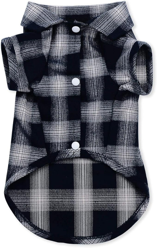 Koneseve Dog Shirt, Pet Plaid Clothes Shirt T-Shirt, Sweater Bottoming Shirt for Small Dog Cat Puppy Grid Adorable Wearing Stylish Cozy Halloween,Christmas Costumes (Blue;XXL)